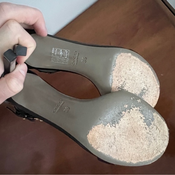 Gucci Ursula Horsebit Ankle Strap Heeled Sandals - Picture 9 of 9